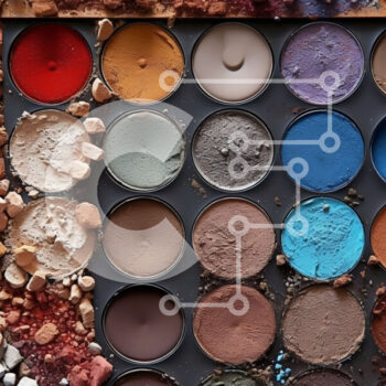 Intra Συλλεκτικό Ξύλινο Παζλ Plywood  4mm - Όμορφη συλλογή από χρωματιστές σκιές ματιών σε διαφορετικές αποχρώσεις Σε Ξύλινο Κουτί - Διαστάσεις Puzzle: 10x10 cm – 25 κομμάτια - Image 1