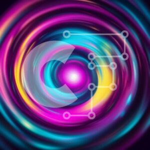 Intra Συλλεκτικό Ξύλινο Παζλ Plywood  4mm - Δονούμενη και σουρεαλιστική εικόνα μιας πολύχρωμης περιστρεφόμενης δίνης Σε Ξύλινο Κουτί - Διαστάσεις Puzzle: 10x10 cm – 25 κομμάτια