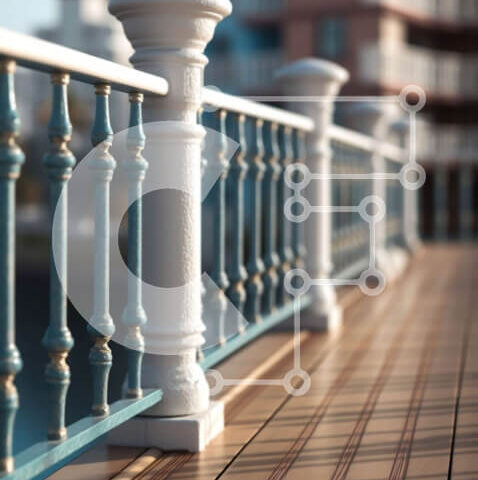 Intra Συλλεκτικό Ξύλινο Παζλ Plywood 4mm - Όμορφο μπαλκόνι με θέα στην πόλη μια ηλιόλουστη μέρα Σε Ξύλινο Κουτί - Διαστάσεις Puzzle: 10x10 cm – 25 κομμάτια - Image 1