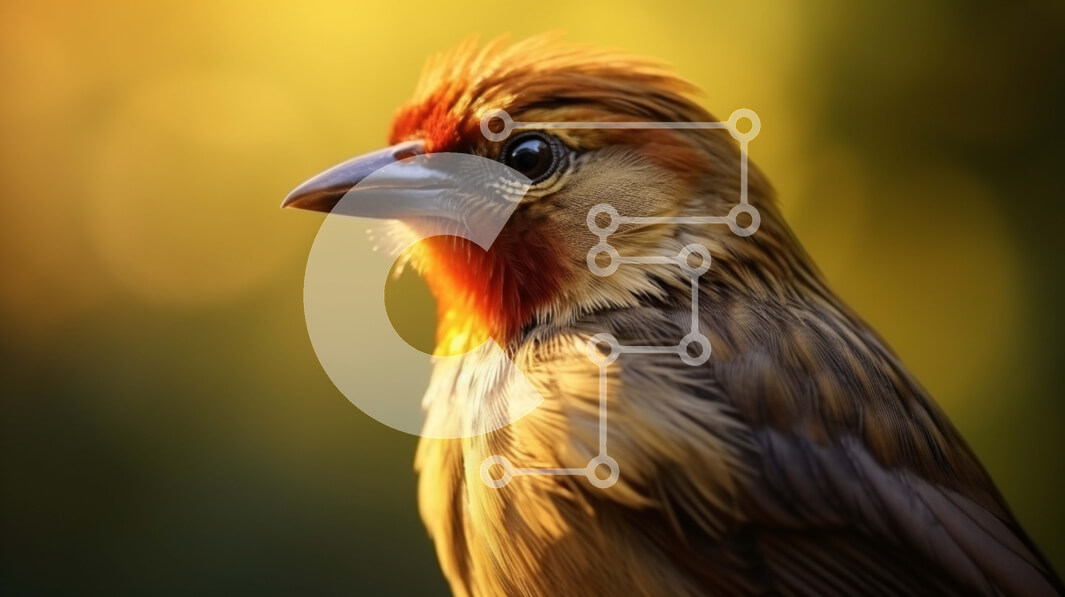 Intra Συλλεκτικό Ξύλινο Παζλ Plywood  4mm - Καφέ πουλί με γερμένο κεφάλι Σε Ξύλινο Κουτί - Διαστάσεις: 10x10 cm – 25 κομμάτια