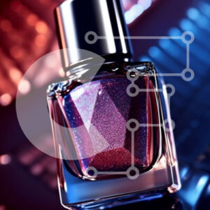 Intra Συλλεκτικό Ξύλινο Παζλ Plywood  4mm - Πολυτέλεια και πολυτέλεια: Κόκκινο βερνίκι νυχιών με μεταλλικό φινίρισμα Σε Ξύλινο Κουτί - Διαστάσεις Puzzle: 10x10 cm – 25 κομμάτια