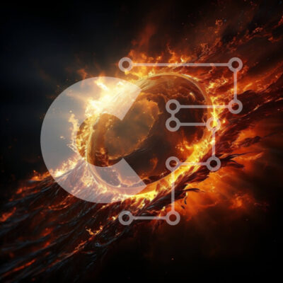 Intra Συλλεκτικό Ξύλινο Παζλ Plywood  4mm - Έντονη θερμότητα και ενέργεια σε μια πύρινη σφαίρα Σε Ξύλινο Κουτί - Διαστάσεις Puzzle: 10x10 cm – 25 κομμάτια - Image 1