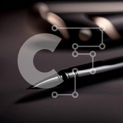 Intra Συλλεκτικό Ξύλινο Παζλ Plywood 4mm - Μινιμαλιστική εικόνα ενός μαύρου στυλό σε σκούρο φόντο Σε Ξύλινο Κουτί - Διαστάσεις: 10x10 cm – 25 κομμάτια - Image 1