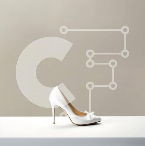 Intra Συλλεκτικό Ξύλινο Παζλ Plywood  4mm - Εκλεπτυσμένο λευκό ψηλοτάκουνο παπούτσι με λεπτομέρεια φιόγκου Σε Ξύλινο Κουτί - Διαστάσεις Puzzle: 10x10 cm – 25 κομμάτια - Image 1