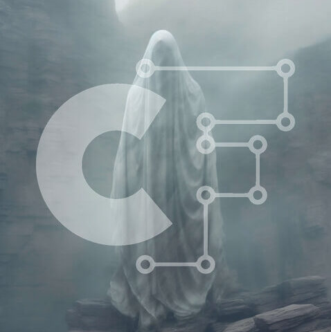 Intra Συλλεκτικό Ξύλινο Παζλ Plywood 4mm - Απόκοσμη και μυστηριώδης φιγούρα φάντασμα στο Rocky Outcropping Σε Ξύλινο Κουτί - Διαστάσεις Puzzle: 10x10 cm – 25 κομμάτια - Image 1