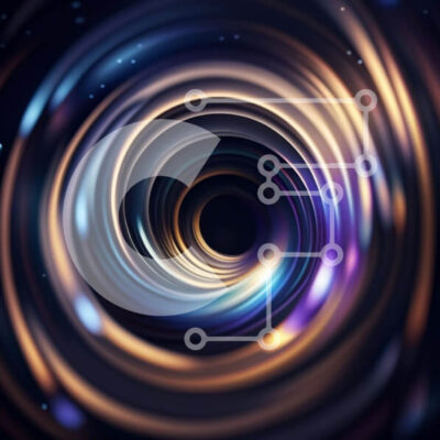 Intra Συλλεκτικό Ξύλινο Παζλ Plywood  4mm - Δυναμική εικόνα μιας πολύχρωμης περιστρεφόμενης δίνης Σε Ξύλινο Κουτί - Διαστάσεις Puzzle: 10x10 cm – 25 κομμάτια - Image 1