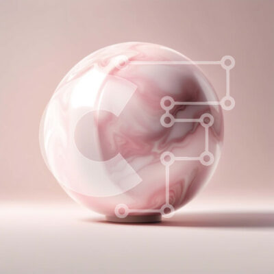 Intra Συλλεκτικό Ξύλινο Παζλ Plywood 4mm - Αφηρημένη φωτογραφία της ροζ μαρμάρινης μπάλας σε ανοιχτό ροζ επιφάνεια Σε Ξύλινο Κουτί - Διαστάσεις Puzzle: 10x10 cm – 25 κομμάτια - Image 1