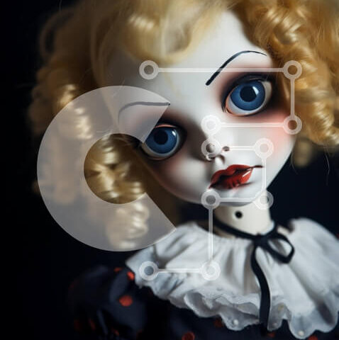 Intra Συλλεκτικό Ξύλινο Παζλ Plywood 4mm - Ξανθά μαλλιά και κουκλίτσα με γαλανά μάτια με μοντέρνα στολή Σε Ξύλινο Κουτί - Διαστάσεις Puzzle: 10x10 cm – 25 κομμάτια - Image 1