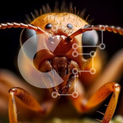 Intra Συλλεκτικό Ξύλινο Παζλ Plywood  4mm - Insect Macro Photography: Κοκκινο-καφέ έντομο με γνάθους Σε Ξύλινο Κουτί - Διαστάσεις: 10x10 cm – 25 κομμάτια - Image 1