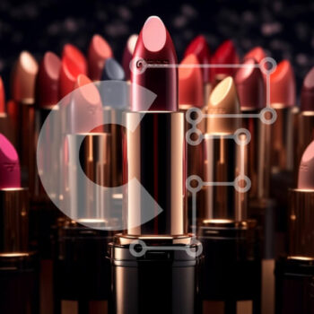 Intra Συλλεκτικό Ξύλινο Παζλ Plywood  4mm - Όμορφος κύκλος κραγιόν σε μαύρο φόντο Σε Ξύλινο Κουτί - Διαστάσεις Puzzle: 10x10 cm – 25 κομμάτια - Image 1