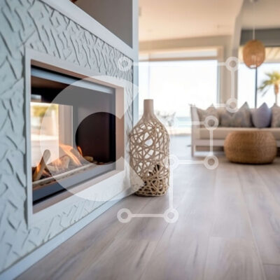 Intra Συλλεκτικό Ξύλινο Παζλ Plywood 4mm - Κομψό σαλόνι με τζάκι και ξύλινο πάτωμα Σε Ξύλινο Κουτί - Διαστάσεις Puzzle: 10x10 cm – 25 κομμάτια - Image 1