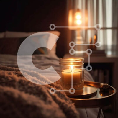 Intra Συλλεκτικό Ξύλινο Παζλ Plywood  4mm - Ζεστό και φιλόξενο υπνοδωμάτιο με απαλό φωτισμό και άνετο κρεβάτι Σε Ξύλινο Κουτί - Διαστάσεις Puzzle: 10x10 cm – 25 κομμάτια - Image 1