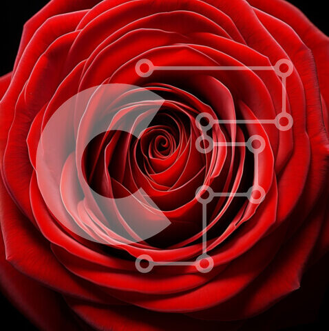 Intra Συλλεκτικό Ξύλινο Παζλ Plywood  4mm - Όμορφη εικόνα ενός κόκκινου τριαντάφυλλου σε σκούρο φόντο Σε Ξύλινο Κουτί - Διαστάσεις: 10x10 cm – 25 κομμάτια - Image 1