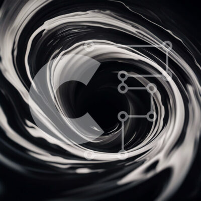 Intra Συλλεκτικό Ξύλινο Παζλ Plywood 4mm - Μαγευτικό ασπρόμαυρο σπειροειδές μοτίβο με στροβιλιζόμενη δίνη Σε Ξύλινο Κουτί - Διαστάσεις Puzzle: 10x10 cm – 25 κομμάτια - Image 1