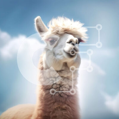 Intra Συλλεκτικό Ξύλινο Παζλ Plywood  4mm - Όμορφη εικόνα ενός ξανθού αλπακά με αφράτη γούνα που κοιτάζει ψηλά Σε Ξύλινο Κουτί - Διαστάσεις: 10x10 cm – 25 κομμάτια - Image 1