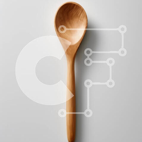 Intra Συλλεκτικό Ξύλινο Παζλ Plywood  4mm - Ξύλινο κουτάλι με μακριά λαβή και κεφάλι σε σχήμα μπολ Σε Ξύλινο Κουτί - Διαστάσεις: 10x10 cm – 25 κομμάτια - Image 1