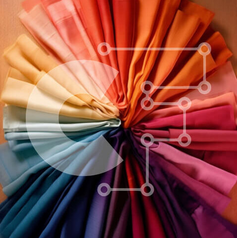 Intra Συλλεκτικό Ξύλινο Παζλ Plywood 4mm - Πολύχρωμο υφασμάτινο κυκλικό σχέδιο ουράνιου τόξου σε ξύλινη επιφάνεια Σε Ξύλινο Κουτί - Διαστάσεις Puzzle: 10x10 cm – 25 κομμάτια - Image 1