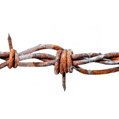 Intra Συλλεκτικό Ξύλινο Παζλ Plywood  4mm - Λεπτομερής εικόνα του παλιού και φθαρμένου φράχτη από συρματοπλέγματα Σε Ξύλινο Κουτί - Διαστάσεις: 10x10 cm – 25 κομμάτια - Image 1