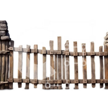 Intra Συλλεκτικό Ξύλινο Παζλ Plywood  4mm - Όμορφη εικόνα ενός ξύλινου φράχτη με κενά ανάμεσα σε σανίδες Σε Ξύλινο Κουτί - Διαστάσεις Puzzle: 10x10 cm – 25 κομμάτια - Image 1