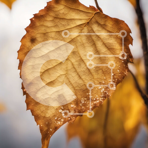 Intra Συλλεκτικό Ξύλινο Παζλ Plywood  4mm - Κίτρινο φύλλο με σταγονίδια νερού Σε Ξύλινο Κουτί - Διαστάσεις: 10x10 cm – 25 κομμάτια