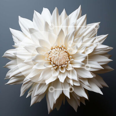 Intra Συλλεκτικό Ξύλινο Παζλ Plywood 4mm - Όμορφη εικόνα ενός λευκού λουλουδιού με πέταλα και κίτρινο κέντρο Σε Ξύλινο Κουτί - Διαστάσεις: 10x10 cm – 25 κομμάτια - Image 1