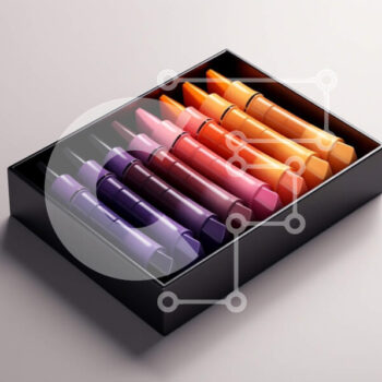 Intra Συλλεκτικό Ξύλινο Παζλ Plywood  4mm - Πολύχρωμα κραγιόνια σε ένα κουτί Σε Ξύλινο Κουτί - Διαστάσεις Puzzle: 10x10 cm – 25 κομμάτια - Image 1