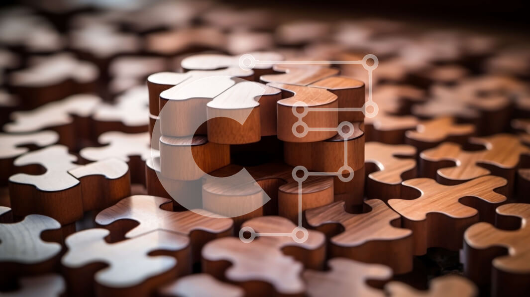 Intra Συλλεκτικό Ξύλινο Παζλ Plywood  4mm - Ξύλινα κομμάτια παζλ σε χαοτική διάταξη Σε Ξύλινο Κουτί - Διαστάσεις Puzzle: 10x10 cm – 25 κομμάτια