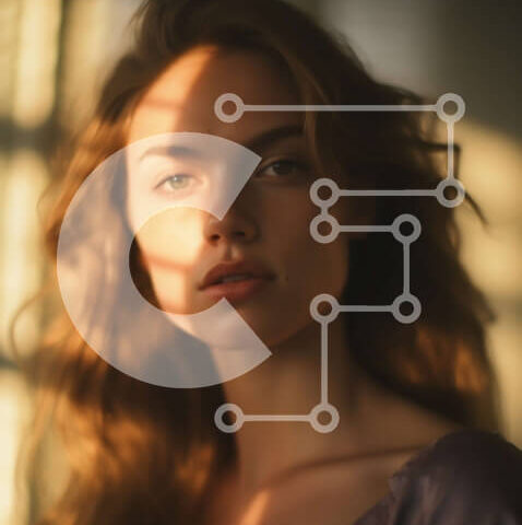 Intra Συλλεκτικό Ξύλινο Παζλ Plywood 4mm - Όμορφη εικόνα μιας γυναίκας που κοιτάζει έξω από ένα παράθυρο με ηλιόλουστα μαλλιά Σε Ξύλινο Κουτί - Διαστάσεις Puzzle: 10x10 cm – 25 κομμάτια - Image 1