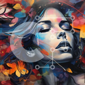 Intra Συλλεκτικό Ξύλινο Παζλ Plywood  4mm - Ονειρική εικόνα μιας γυναίκας με πολύχρωμες πεταλούδες Σε Ξύλινο Κουτί - Διαστάσεις Puzzle: 10x10 cm – 25 κομμάτια