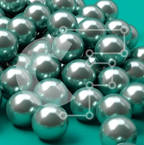 Intra Συλλεκτικό Ξύλινο Παζλ Plywood  4mm - Εκπληκτική εικόνα με ασημένια μαργαριτάρια σε τιρκουάζ φόντο Σε Ξύλινο Κουτί - Διαστάσεις Puzzle: 10x10 cm – 25 κομμάτια - Image 1