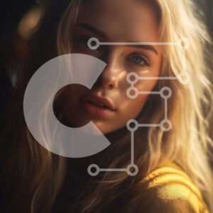 Intra Συλλεκτικό Ξύλινο Παζλ Plywood  4mm - Εκπληκτική εικόνα μιας ξανθιάς γυναίκας με κίτρινο πουλόβερ Σε Ξύλινο Κουτί - Διαστάσεις Puzzle: 10x10 cm – 25 κομμάτια