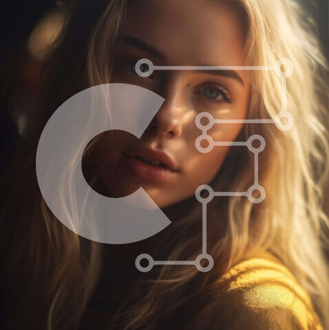 Intra Συλλεκτικό Ξύλινο Παζλ Plywood  4mm - Εκπληκτική εικόνα μιας ξανθιάς γυναίκας με κίτρινο πουλόβερ Σε Ξύλινο Κουτί - Διαστάσεις Puzzle: 10x10 cm – 25 κομμάτια - Image 1