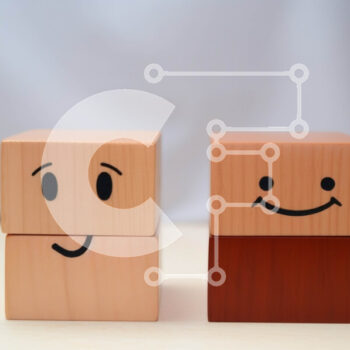 Intra Συλλεκτικό Ξύλινο Παζλ Plywood  4mm - Ξύλινοι μπλοκ με χαμόγελα - Χαρούμενα και λυπημένα πρόσωπα Σε Ξύλινο Κουτί - Διαστάσεις Puzzle: 10x10 cm – 25 κομμάτια - Image 1