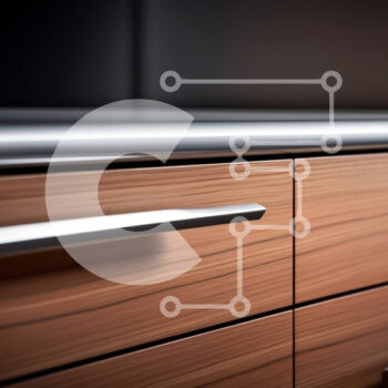 Intra Συλλεκτικό Ξύλινο Παζλ Plywood  4mm - Κοντινή όψη του μοντέρνου ξύλινου ντουλαπιού με συρτάρια και πόρτες Σε Ξύλινο Κουτί - Διαστάσεις Puzzle: 10x10 cm – 25 κομμάτια - Image 1