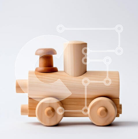 Intra Συλλεκτικό Ξύλινο Παζλ Plywood  4mm - Πολύχρωμο Ξύλινο Παιχνίδι Τρένο για παιδιά Σε Ξύλινο Κουτί - Διαστάσεις: 10x10 cm – 25 κομμάτια - Image 1