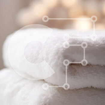 Intra Συλλεκτικό Ξύλινο Παζλ Plywood  4mm - Μινιμαλιστική εικόνα με όμορφα διπλωμένες λευκές πετσέτες Σε Ξύλινο Κουτί - Διαστάσεις Puzzle: 10x10 cm – 25 κομμάτια - Image 1