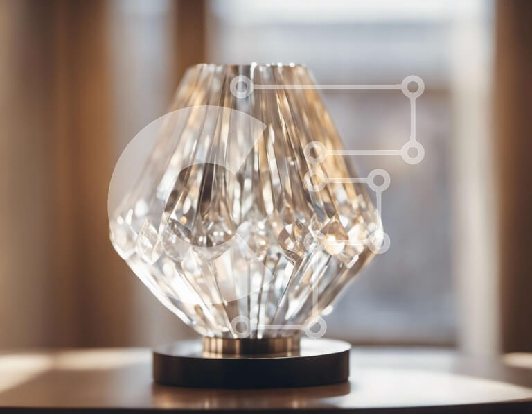 Intra Συλλεκτικό Ξύλινο Παζλ Plywood  4mm - Επιτραπέζιο φωτιστικό με διάφανο γυαλί σκιά Σε Ξύλινο Κουτί - Διαστάσεις Puzzle: 10x10 cm – 25 κομμάτια