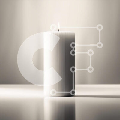 Intra Συλλεκτικό Ξύλινο Παζλ Plywood  4mm - Όμορφη εικόνα ενός λευκού κεριού σε ένα τραπέζι Σε Ξύλινο Κουτί - Διαστάσεις: 10x10 cm – 25 κομμάτια - Image 1