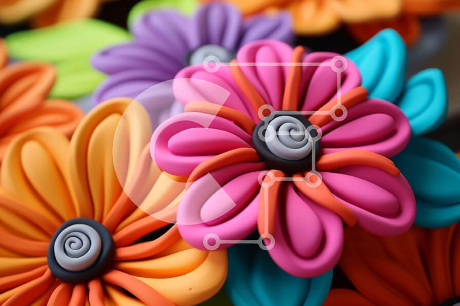 Intra Συλλεκτικό Ξύλινο Παζλ Plywood  4mm - Πολύχρωμα πλαστικά λουλούδια σε βάζο Σε Ξύλινο Κουτί - Διαστάσεις: 10x10 cm – 25 κομμάτια