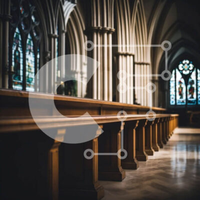 Intra Συλλεκτικό Ξύλινο Παζλ Plywood  4mm - Ξύλινα στασίδια σε μια εκκλησία με βιτρό Σε Ξύλινο Κουτί - Διαστάσεις Puzzle: 10x10 cm – 25 κομμάτια - Image 1