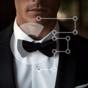 Intra Συλλεκτικό Ξύλινο Παζλ Plywood  4mm - Άνδρας με μαύρο σμόκιν με σοβαρή έκφραση Σε Ξύλινο Κουτί - Διαστάσεις Puzzle: 10x10 cm – 25 κομμάτια