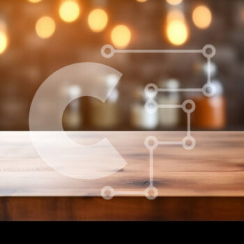 Intra Συλλεκτικό Ξύλινο Παζλ Plywood  4mm - Ξύλινο τραπέζι με ποτήρι νερό και θολές λάμπες στο φόντο Σε Ξύλινο Κουτί - Διαστάσεις Puzzle: 10x10 cm – 25 κομμάτια - Image 1