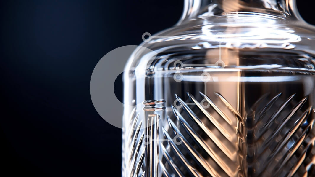 Intra Συλλεκτικό Ξύλινο Παζλ Plywood  4mm - Διαφανές γυάλινο μπουκάλι με μοτίβο ζιγκ-ζαγκ Σε Ξύλινο Κουτί - Διαστάσεις: 10x10 cm – 25 κομμάτια