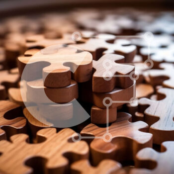 Intra Συλλεκτικό Ξύλινο Παζλ Plywood  4mm - Ξύλινα κομμάτια παζλ που τακτοποιούνται σε κύκλο Σε Ξύλινο Κουτί - Διαστάσεις Puzzle: 10x10 cm – 25 κομμάτια - Image 1