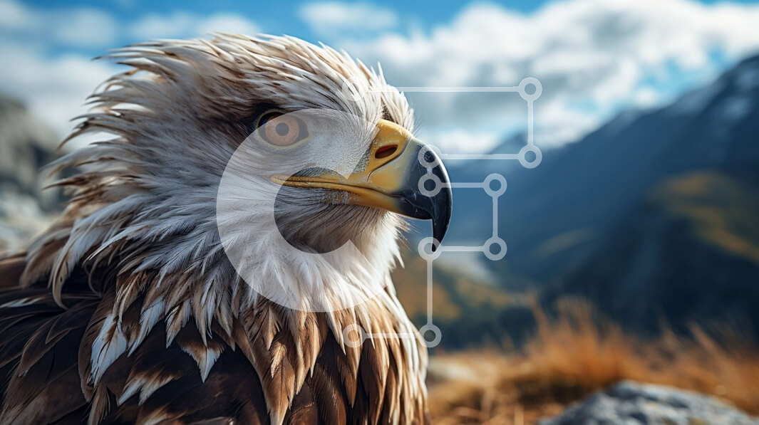 Intra Συλλεκτικό Ξύλινο Παζλ Plywood  4mm - Eagle Bird of Prey με καφέ και λευκά φτερά Σε Ξύλινο Κουτί - Διαστάσεις: 10x10 cm – 25 κομμάτια