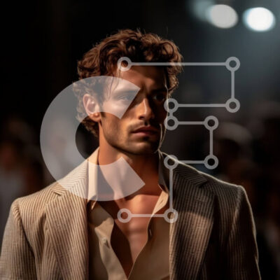 Intra Συλλεκτικό Ξύλινο Παζλ Plywood  4mm - Σοβαρός άνδρας με μπεζ κοστούμι και λευκό πουκάμισο κοιτάζοντας την κάμερα Σε Ξύλινο Κουτί - Διαστάσεις Puzzle: 10x10 cm – 25 κομμάτια - Image 1