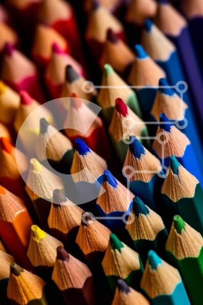 Intra Συλλεκτικό Ξύλινο Παζλ Plywood  4mm - Ζωντανή εικόνα μολυβιών σε κύκλο Σε Ξύλινο Κουτί - Διαστάσεις: 10x10 cm – 25 κομμάτια