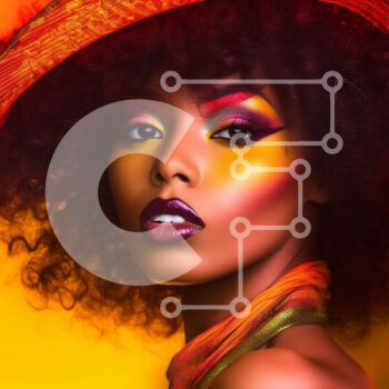 Intra Συλλεκτικό Ξύλινο Παζλ Plywood  4mm - Όμορφη γυναίκα με Afro και πολύχρωμα αξεσουάρ Σε Ξύλινο Κουτί - Διαστάσεις Puzzle: 10x10 cm – 25 κομμάτια - Image 1