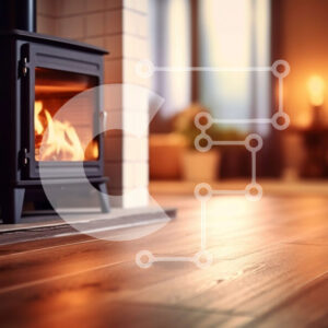 Intra Συλλεκτικό Ξύλινο Παζλ Plywood  4mm - Άνετο σαλόνι με ξυλόσομπα και κεριά Σε Ξύλινο Κουτί - Διαστάσεις Puzzle: 10x10 cm – 25 κομμάτια