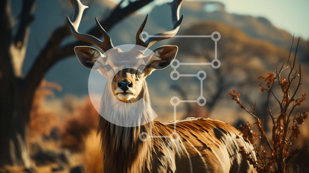 Intra Συλλεκτικό Ξύλινο Παζλ Plywood  4mm - Εκπληκτική εικόνα ενός αρσενικού Impala σε μια χορταριασμένη σαβάνα Σε Ξύλινο Κουτί - Διαστάσεις: 10x10 cm – 25 κομμάτια